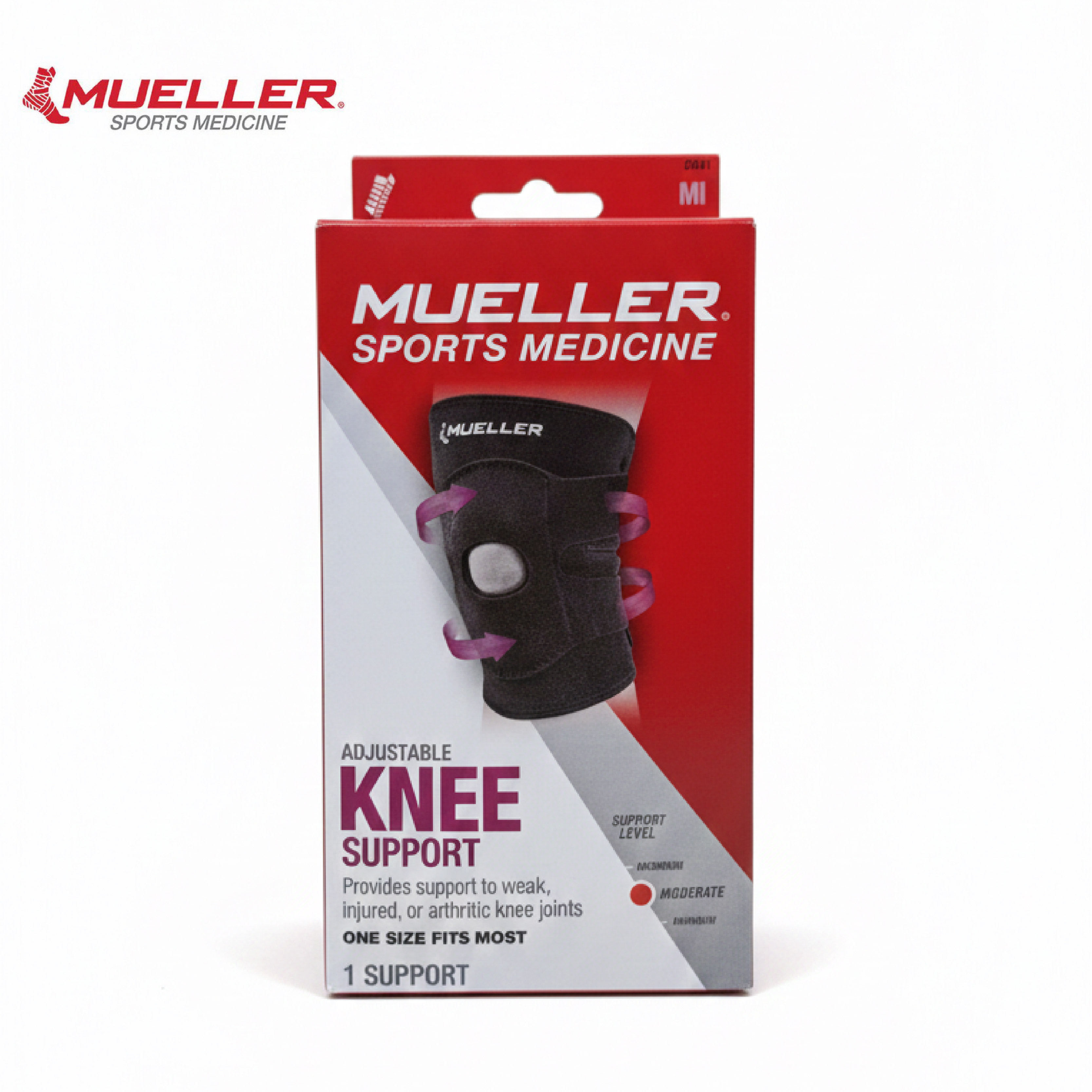 Mueller 慕樂 6441可調式髕骨護膝 產品外盒圖