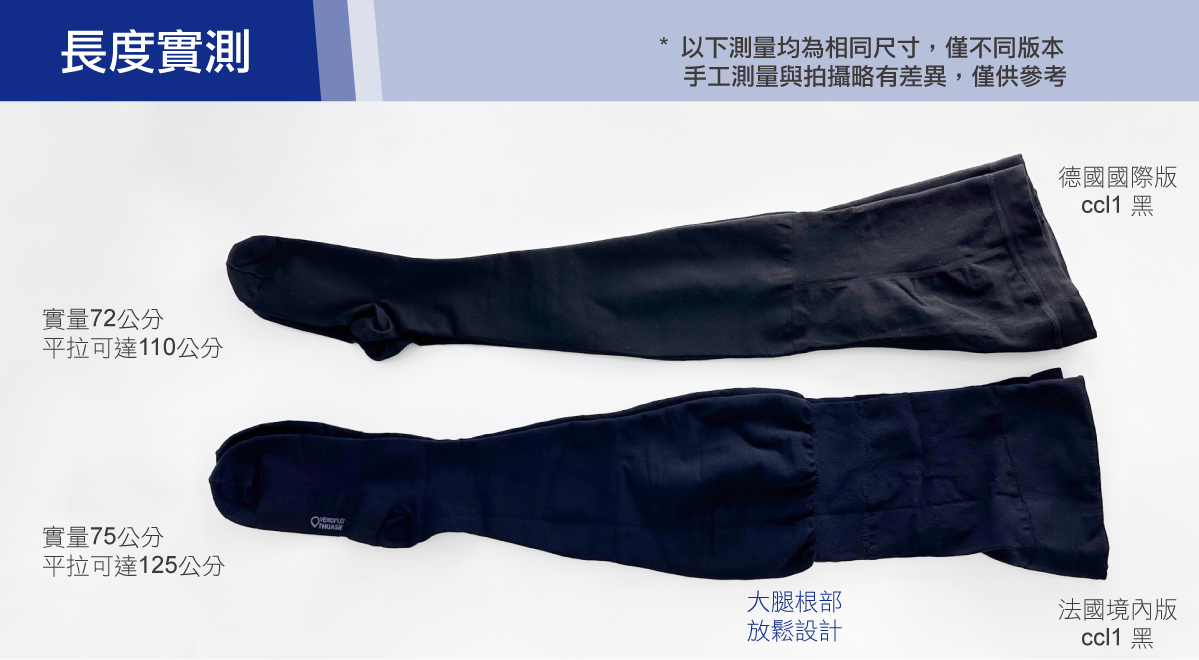 KAT法國彈性褲襪長度